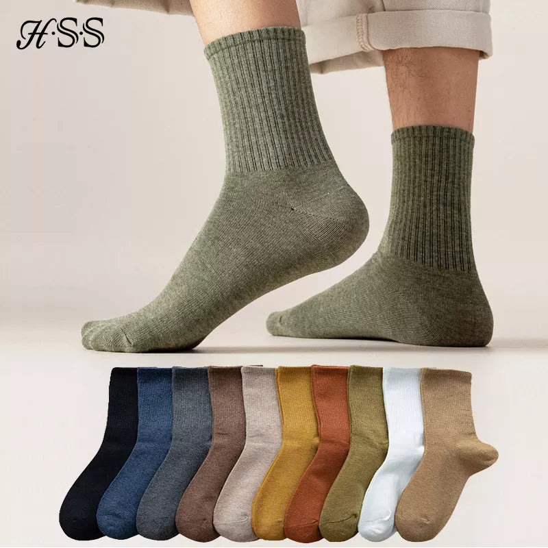 5 Paar Herren Business Socken aus Baumwolle Atmungsaktives Füßlinge Größe 38-45