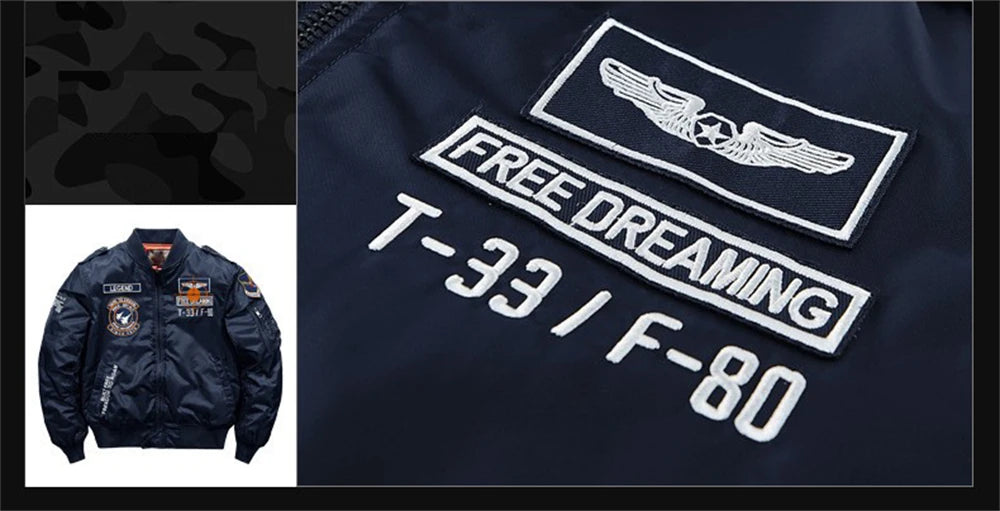 MA-1 Bomber Jacke Fliegerjacke Baseball Pilotenjacke Baseballjacke Air Force