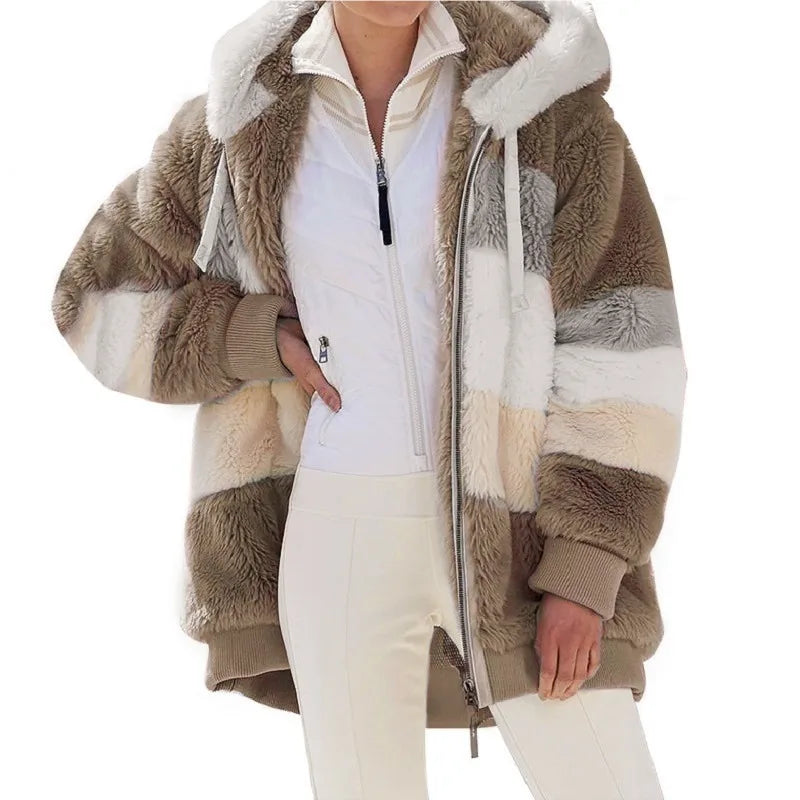 Teddy Kapuzenpullover Hoodie Pulli Damen Kapuzenpulli Jacke Kapuzenjacke