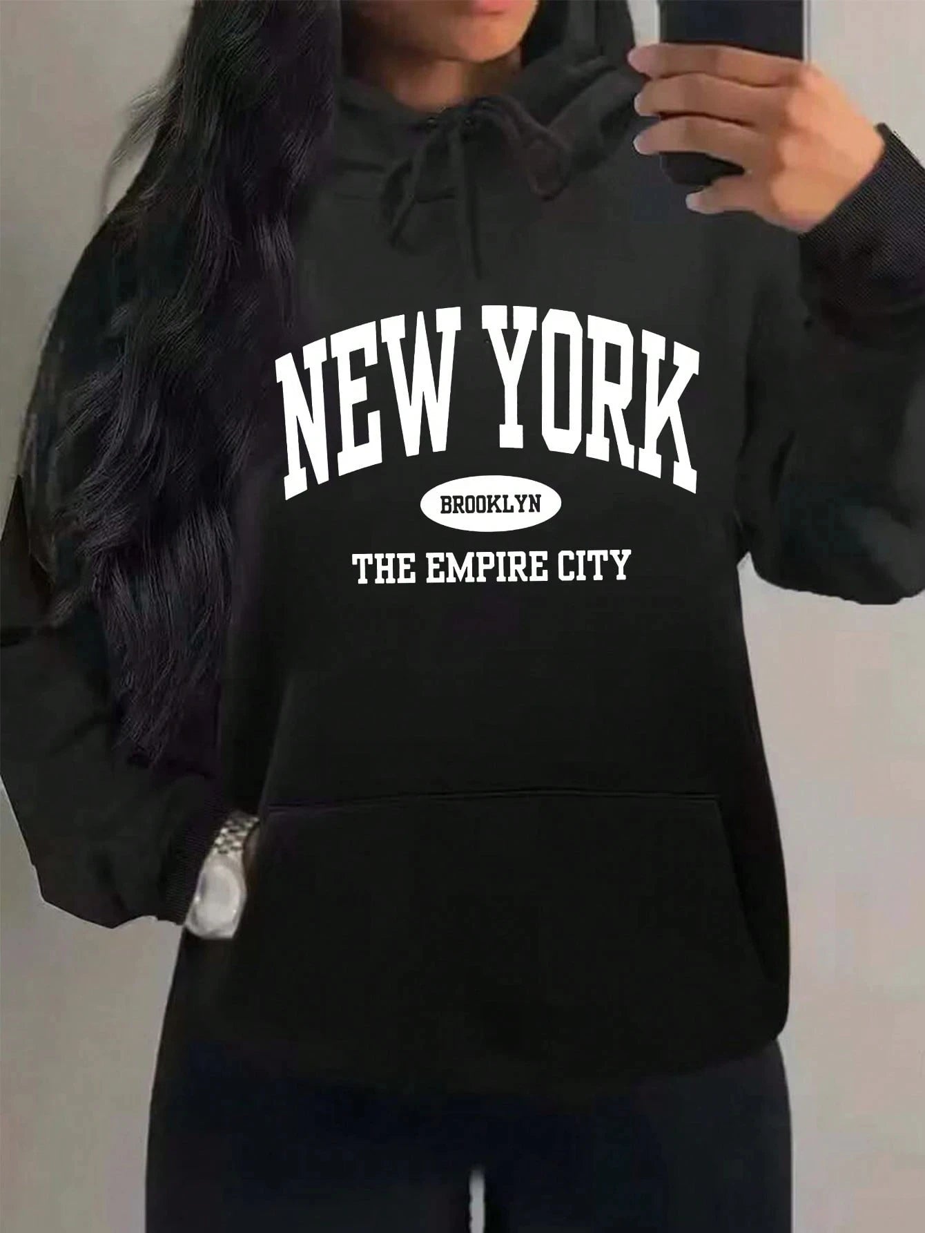 Felpa Donna  New York Giacca Sportiva Tuta Maniche Lunghe Cappuccio Maglia Shirt