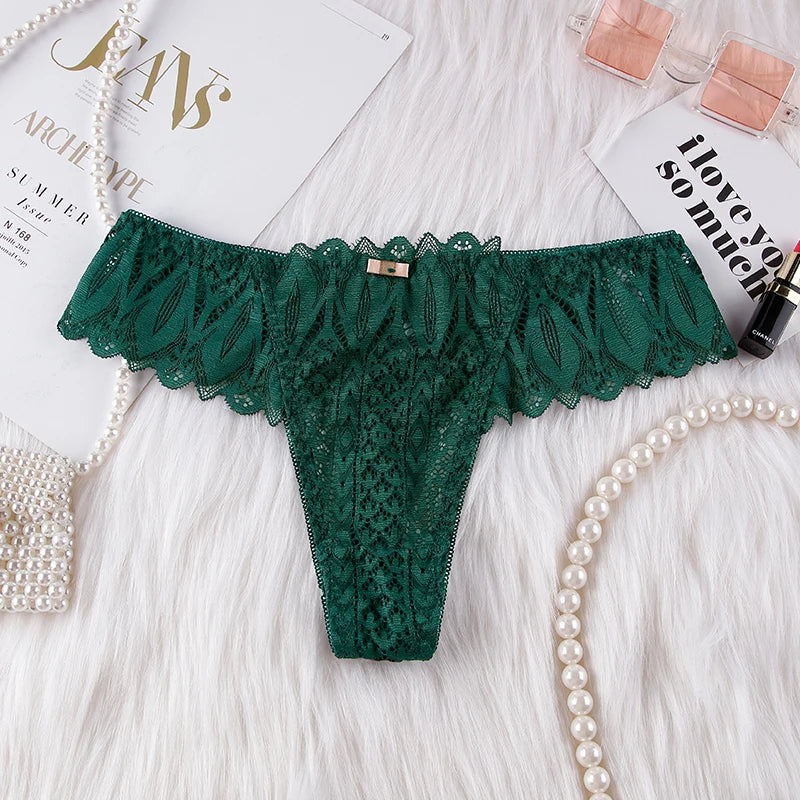 Frauen Spitze Tanga String Höschen Sexy Schlüpfer Slip Dessous Unterwäsche