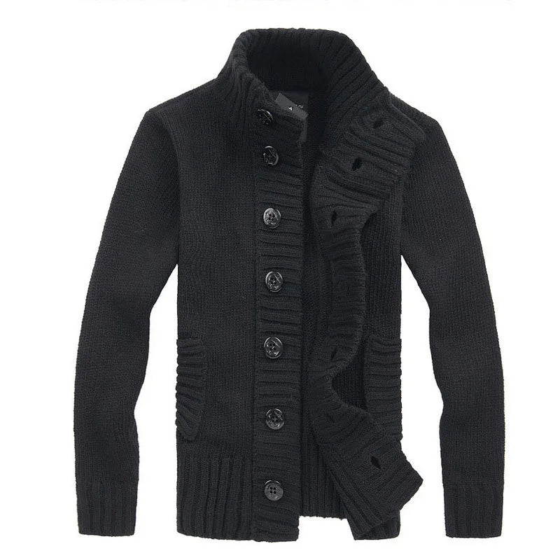 Herren Herbst Jacke Übergangsjacke Sweatjacke Sweater Strickjacke mit Zopfmuster