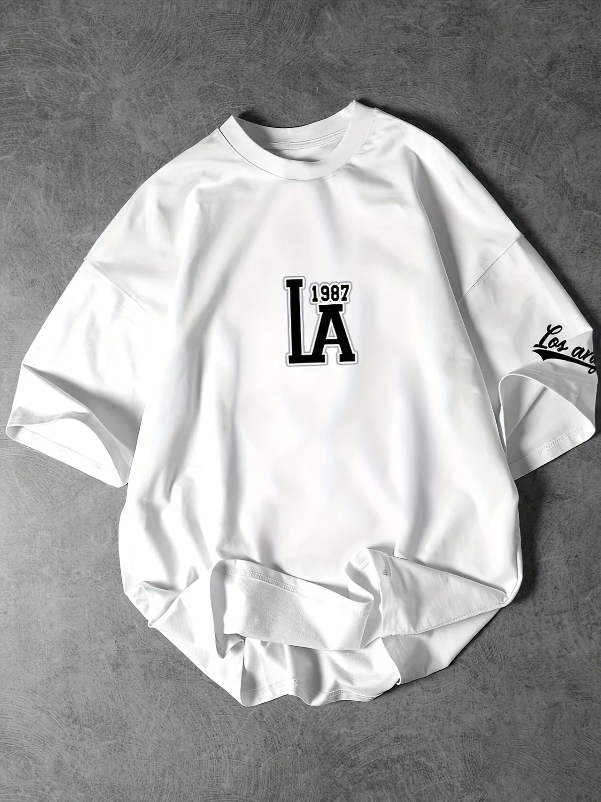 Herren T-Shirt Los Angeles Shirt Rundhals Streetwear Tank Top Hemd Polohemd