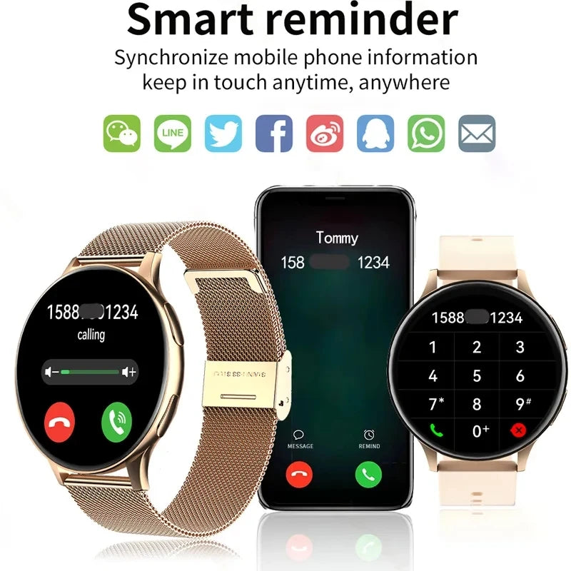 Frauen Smart Watch Männer Farbdisplay Full Touch Fitness Tracker Bluetooth Damen