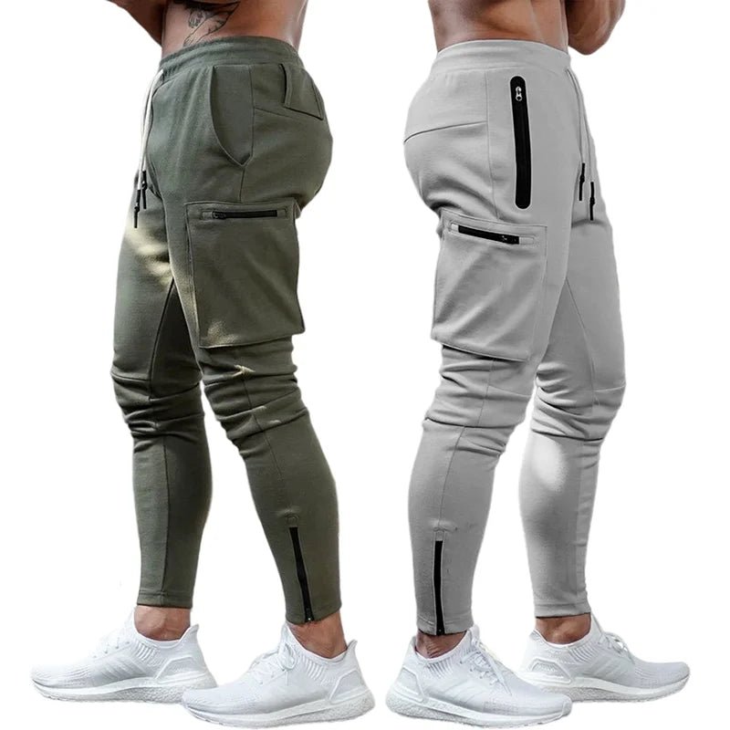 Herren Sporthose Jogger Jogginghose Sweatpants Trainingshose Cargo Hose mit Zip