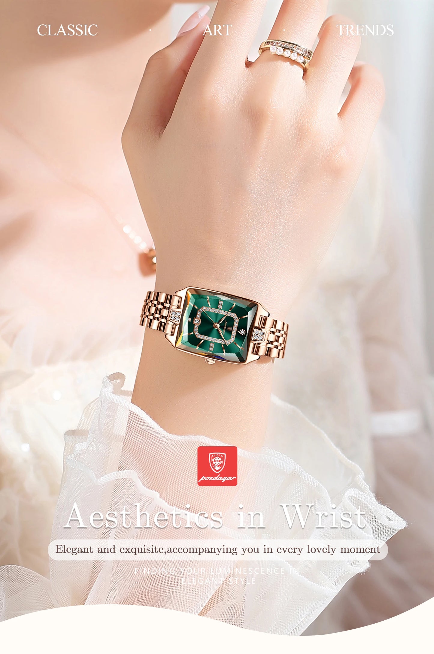 Orologio da Polso Donna Quarzo Quadrante Acciaio Inossidabile Classico Elegante
