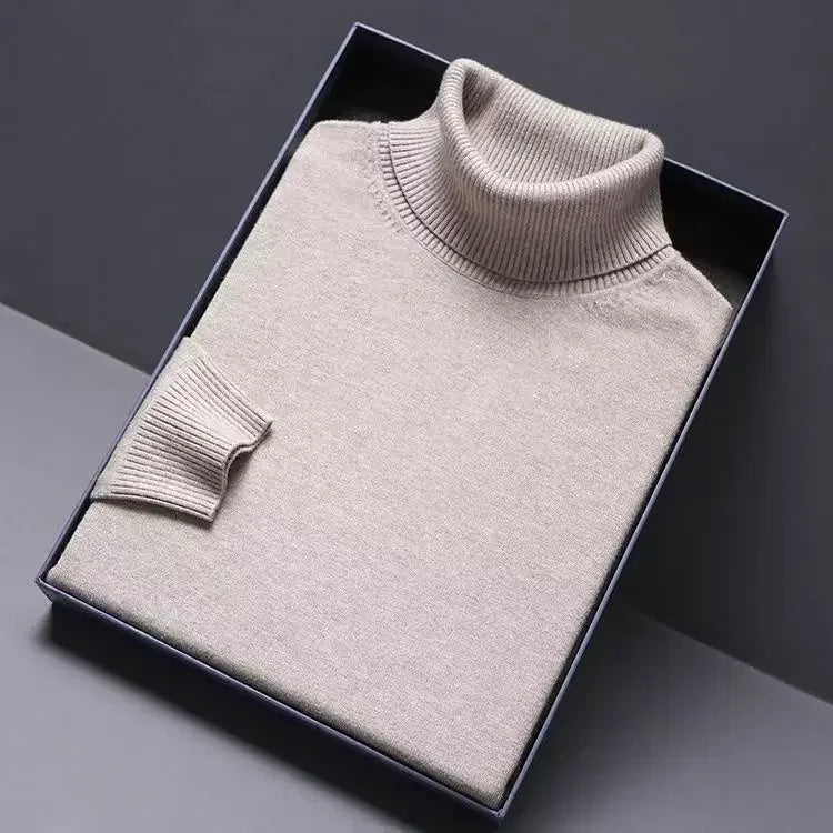 Herren Rollkragen Pullover Sweatshirt Leichter Pulli Sweater Shirt Langarmshirt
