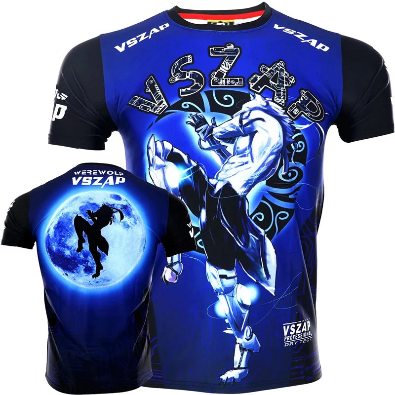 Herren Fashion Muay Thai 3D T-Shirt Rundhals Unisex Sommer Streetwear