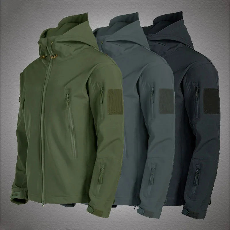 Herren Windbreaker Trekking Jacke Windjacke Outdoor Military Kapuzenjacke Bomber