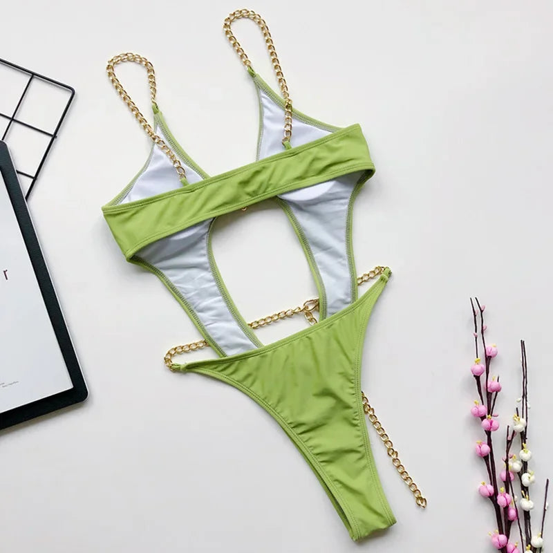 Frauen Bademode High Cut Bikini Set Sexy Push Up Badeanzug Damen Tanga Swimwear