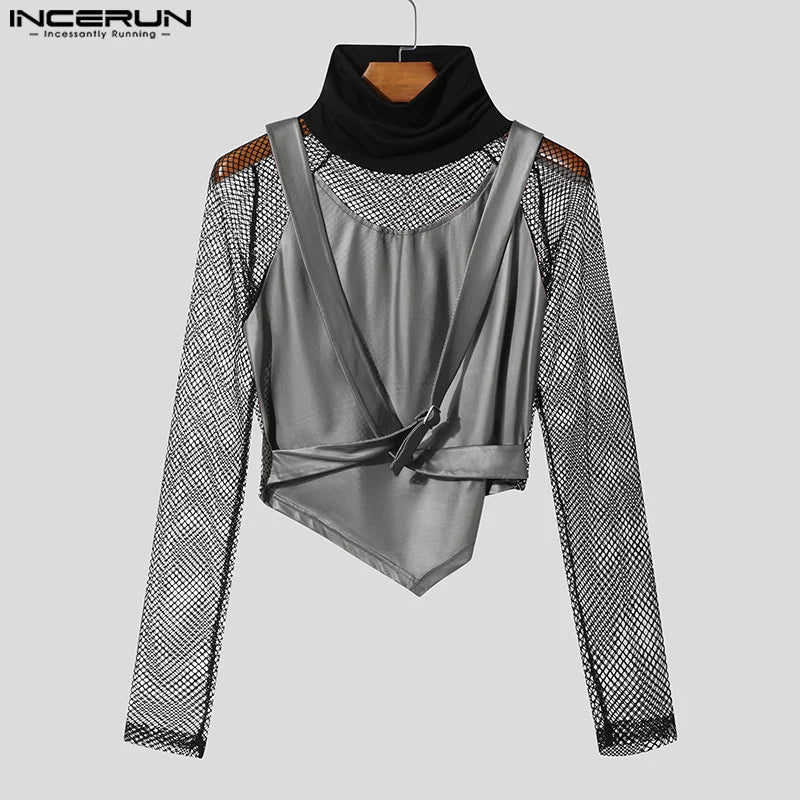 Maglietta Uomo Shirt T-Shirt Canottiera Camicia Maglia Sexy Body Trasparente Top