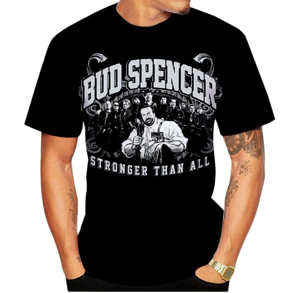 Herren Fashion 80er Vintage 3D T-Shirt Rundhals Unisex Sommer Streetwear Top