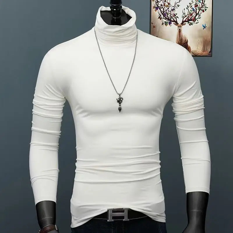 Herren Rollkragen Pullover Sweatshirt Leichter Pulli Sweater Shirt Langarmshirt