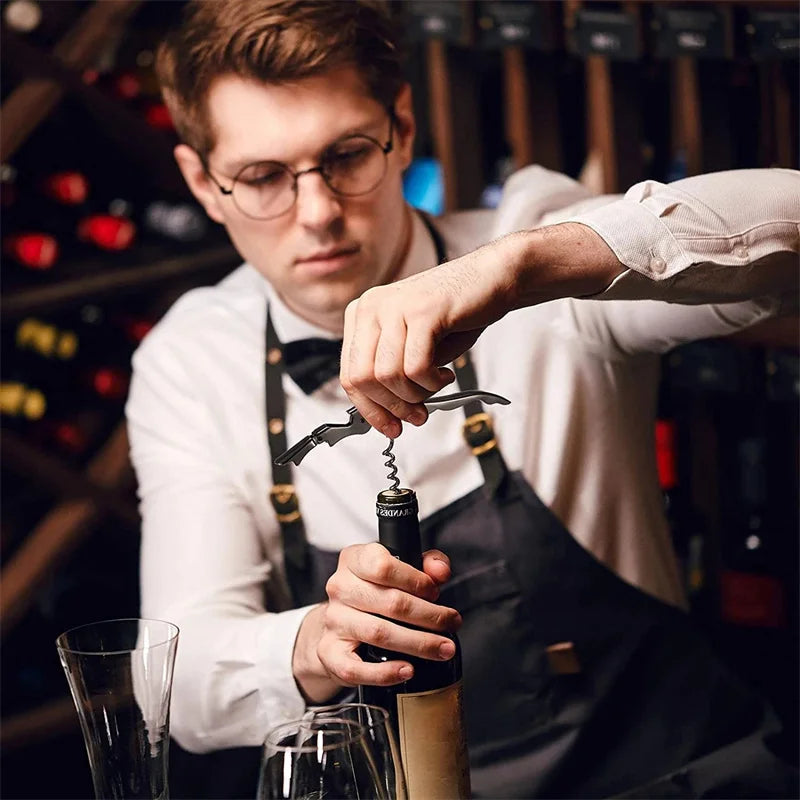 Kellnermesser Korkenzieher Weinöffner aus Edelstahl Weinschlüssel Flaschenöffner