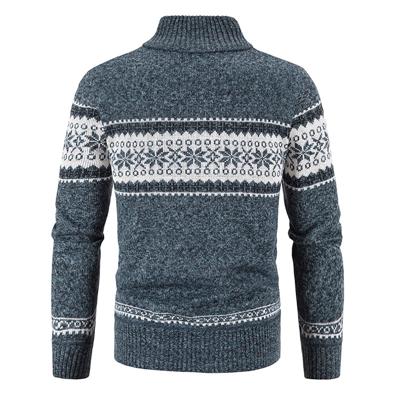 Herren Herbst Jacke Übergangsjacke Warme Sweatjacke Zipper Sweater Strickjacke
