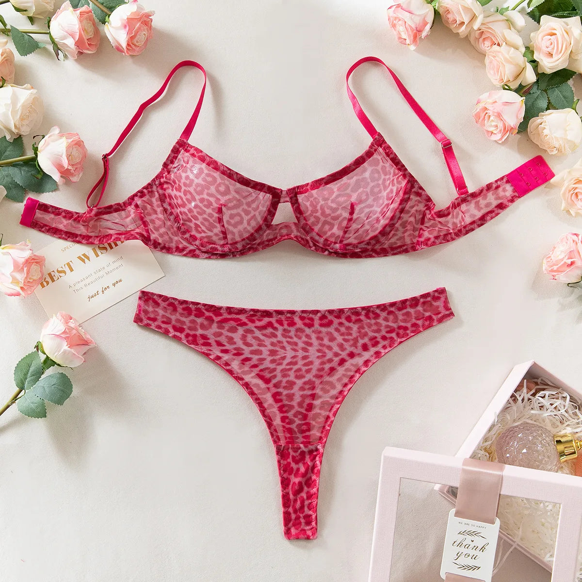Push-Up Sexy BH-Set + Slip Unterwäsche Spitze Dessous Reizwäsche Tanga Schlüpfer