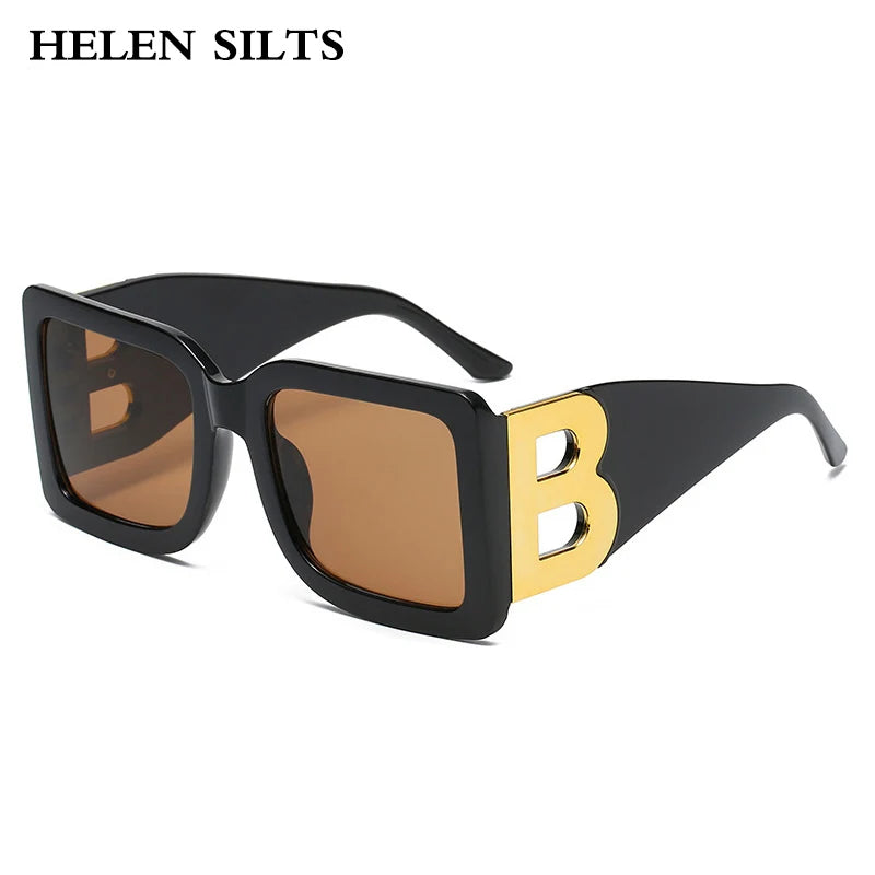 Designer Luxus Brille Sonnenbrille Damen Quadratische Übergröße Gläser Vintage