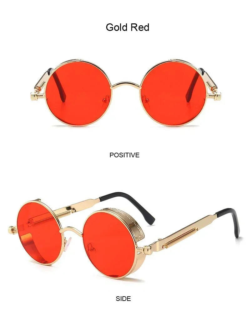 Damen Sonnenbrille Luxus Modische runde Herren Brille Vintage UV400