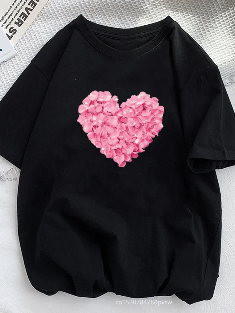 Damen Sommer Top Hipster T-Shirt Rundhals Streetwear lockeres Damentop