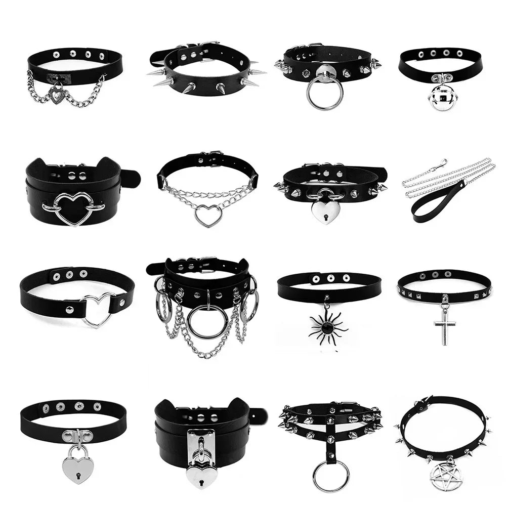 Sexy Halsband Harness Kette BH Gürtel  Punk Goth Frauen Bdsm Bondage Chocker
