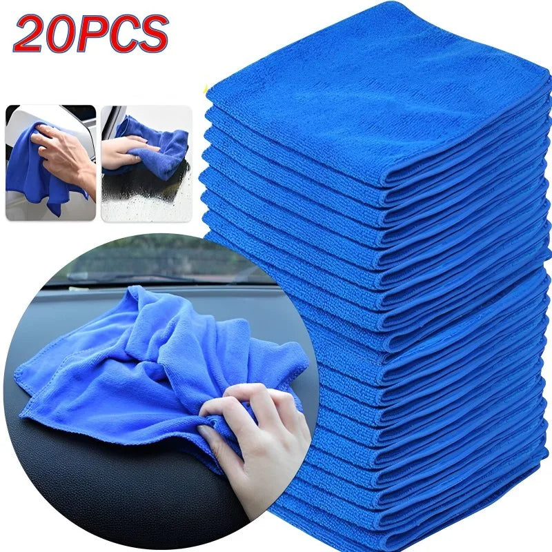 Mikrofasertücher 20 Stück Lappen Reinigungstücher Putztücher Poliertuch 30x30 cm
