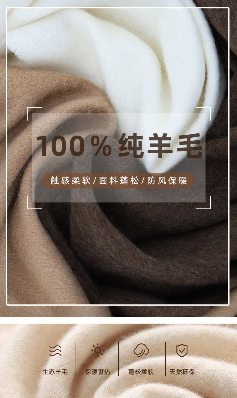 Herren Schal Winterschal Stola Schlauchschal Halstuch Wollschal Strickschal Loop