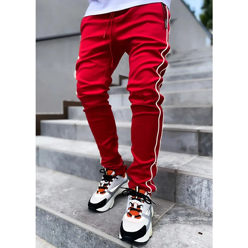 Herren Sporthose Jogger Jogginghose Sweatpants Trainingshose Cargo Hose mit Zip