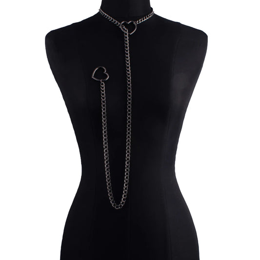Sexy Halsband Harness Kette BH Gürtel  Punk Goth Frauen Bdsm Bondage Chocker