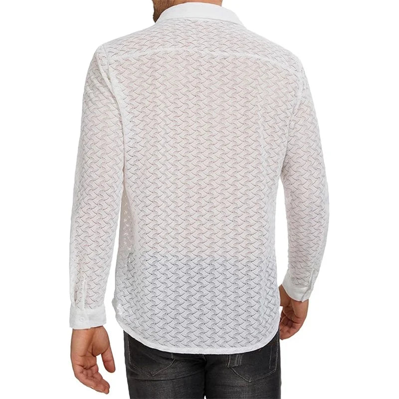 Maglietta Uomo Shirt T-Shirt Canottiera Camicia Maglia Sexy Body Trasparente Top
