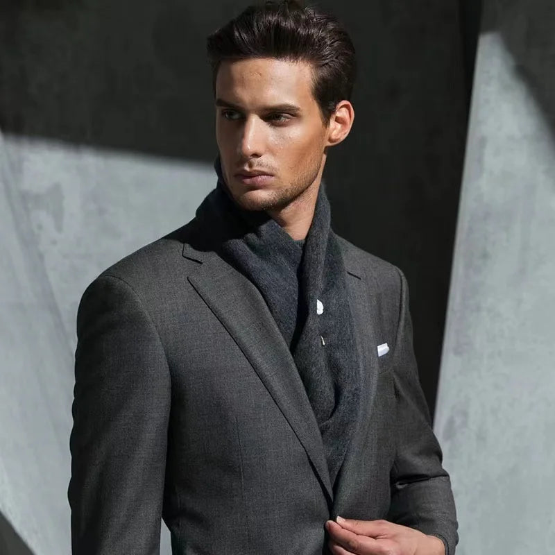Herren Schal Winterschal Stola Schlauchschal Halstuch Wollschal Strickschal Loop