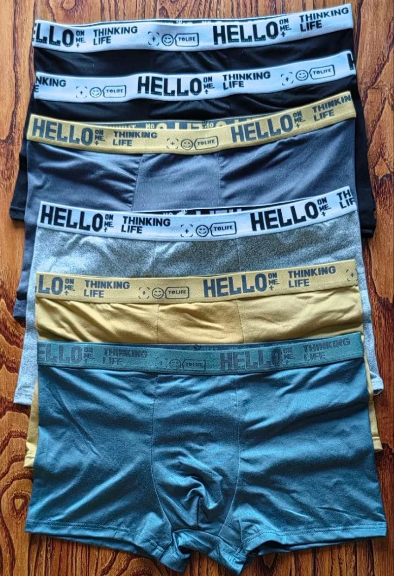 6er Pack Herren Boxershorts Unterhosen Basic Unterwäsche Boxer Shorts