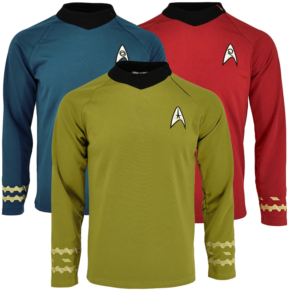 Damen Herren Kostüm Captain Kirk Uniform Karneval Fasching Halloween Mottopartys