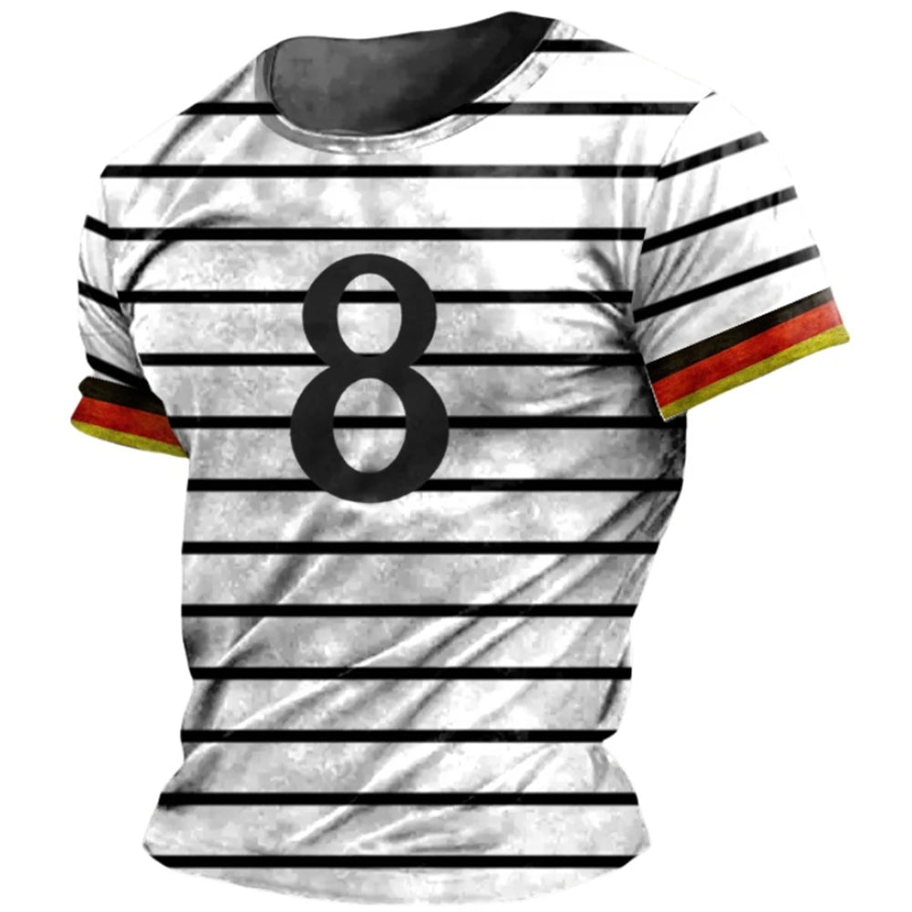 Herren T-Shirt Deutschland Trikot 3D Shirt Streetwear Tank Top Fitness Hemd