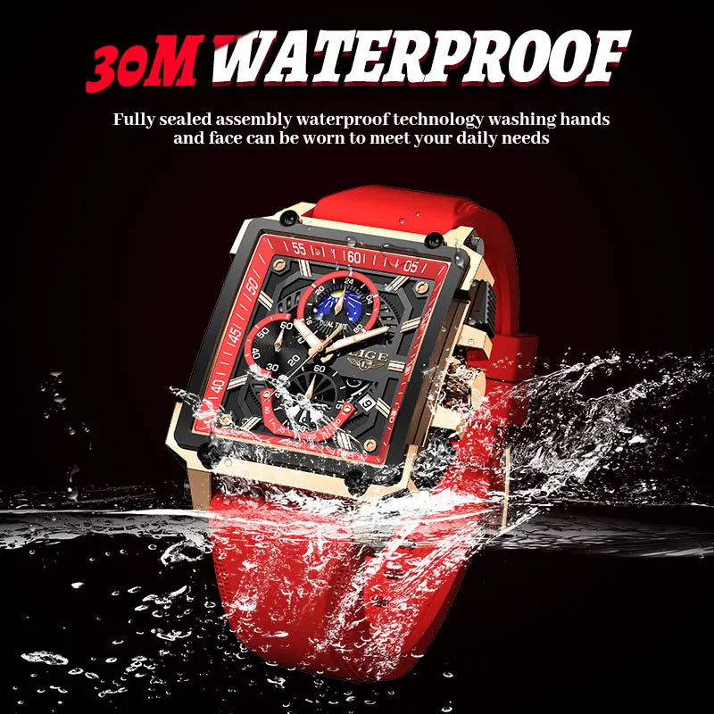 Orologio Uomo Quarzo Acciaio Inossidabile Orologio digitale Cronografo sportivo