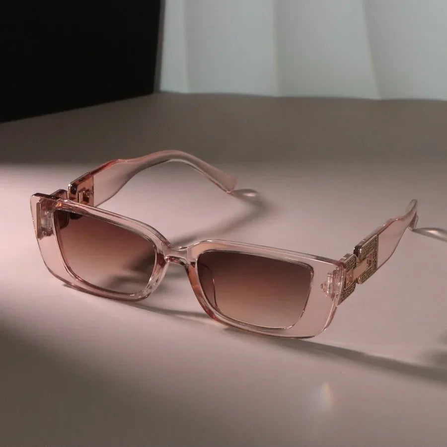 Damen Sonnenbrille Designer Luxus Brille Quadratische Übergröße Gläser Vintage
