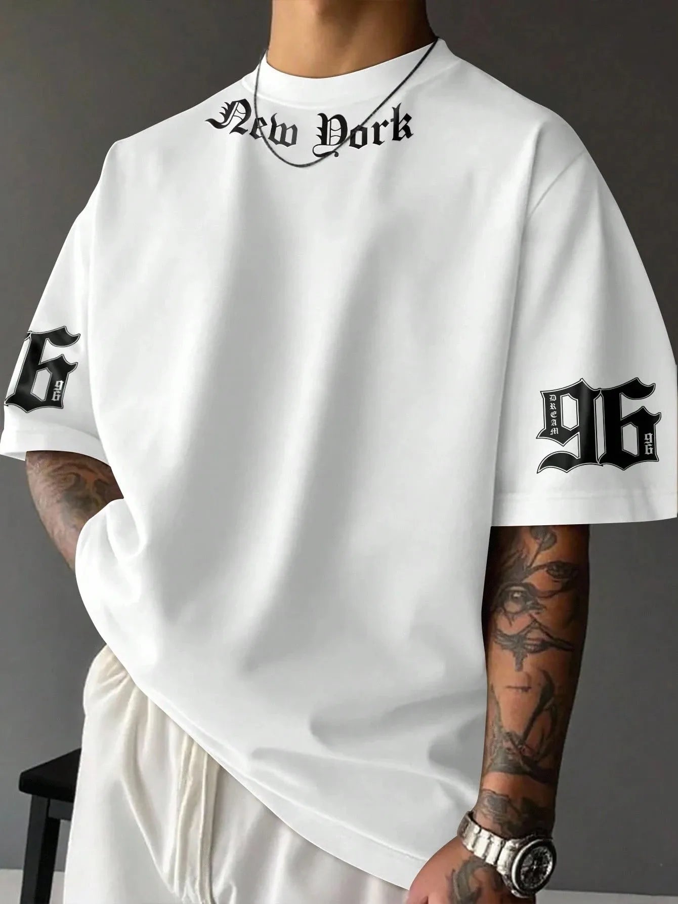 Herren T-Shirt NEW YORK Shirt Rundhals Streetwear Tank Top Hemd Polohemd