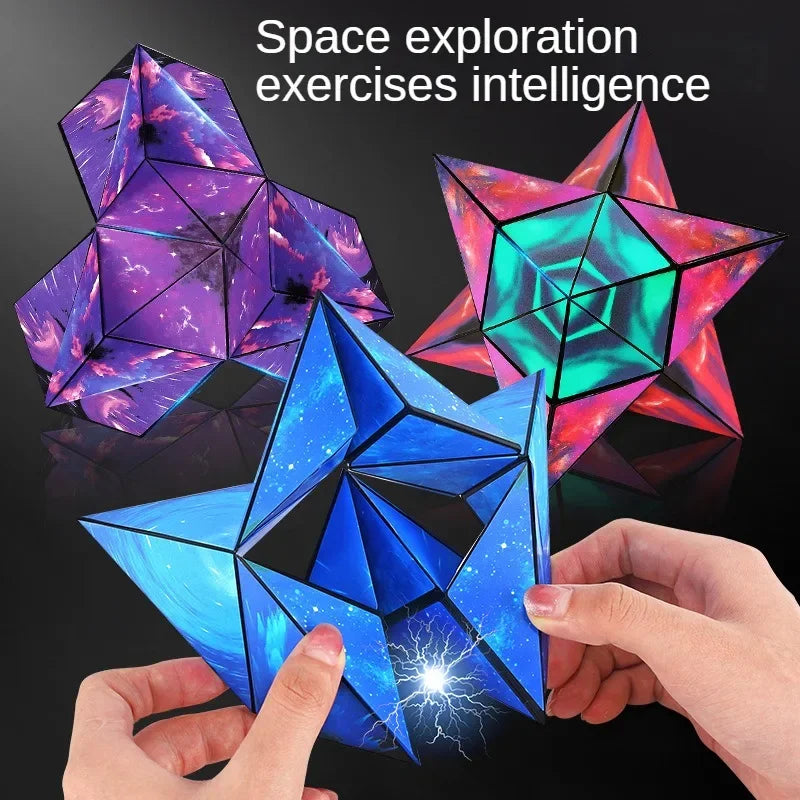 Zauberwürfel Anti Stress Spielzeug magnetischer 3D Drehwürfel Magischer Würfel