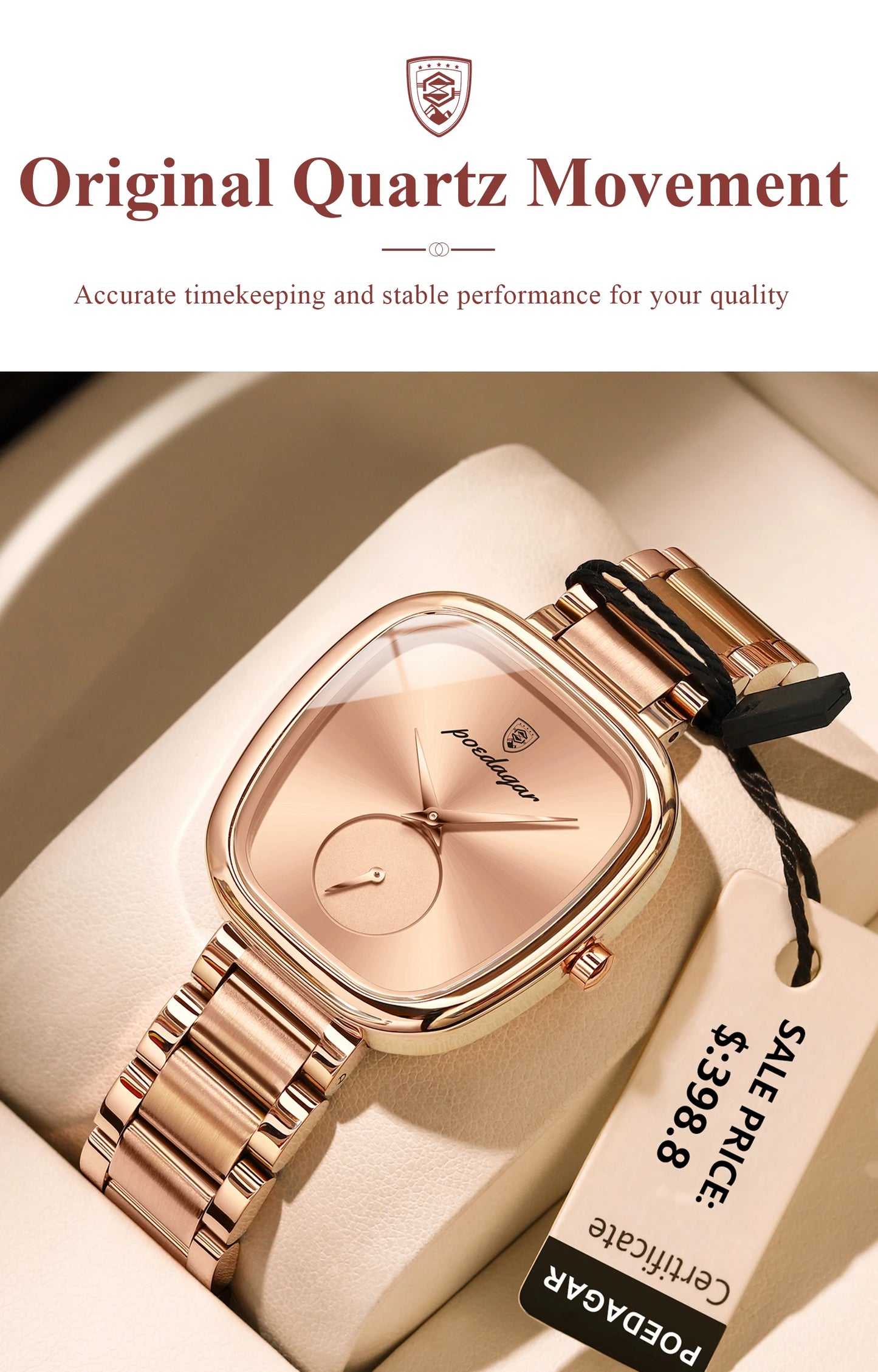 Damen Armbanduhr Armband Uhren Luxus Quarz Uhr Silber Gold Business Quarzuhr
