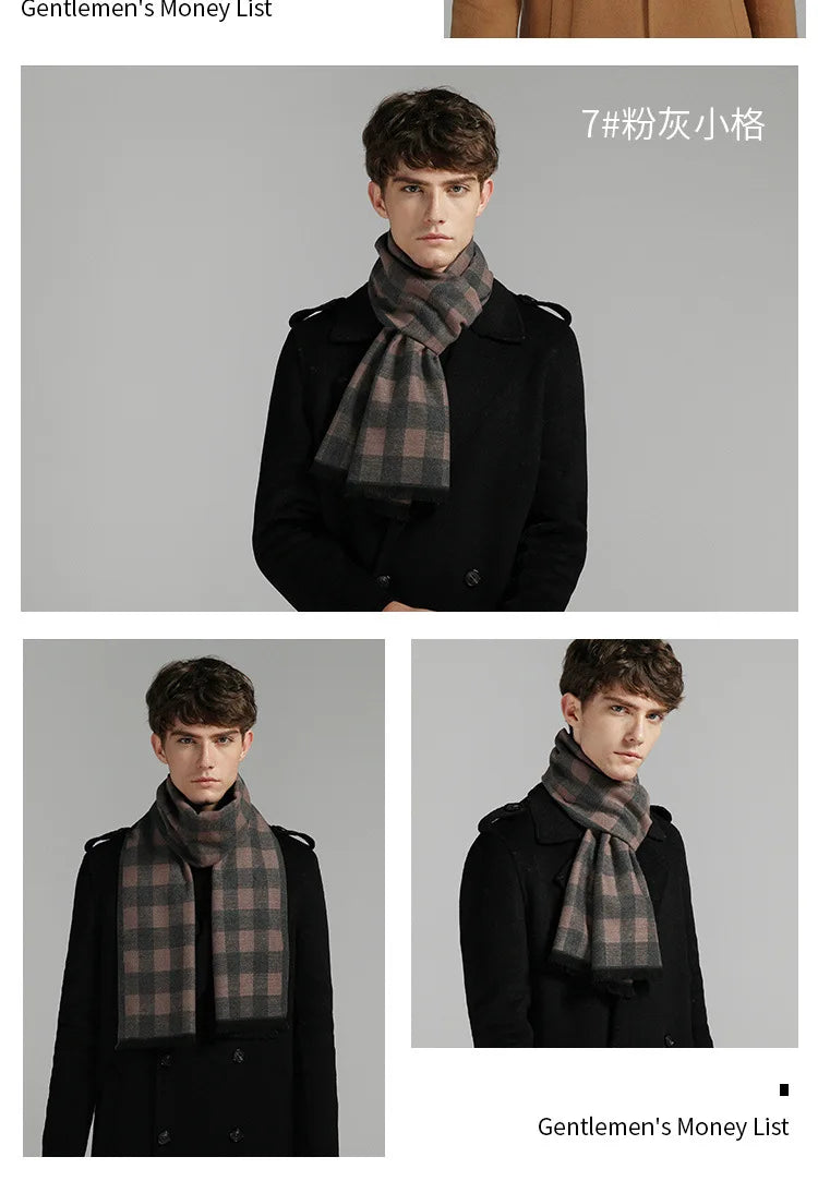 Herren Schal Winterschal Stola Schlauchschal Halstuch Wollschal Strickschal Loop