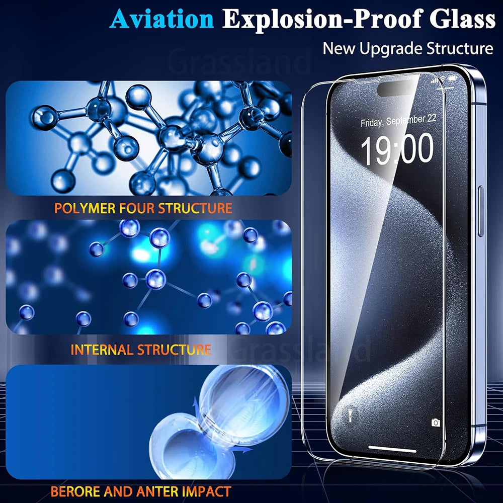 4x Panzerfolie Glas Schutz Folie Full Screen Schutz Für iPhone Displayschutz