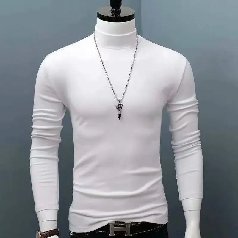 Herren Rollkragen Pullover Sweatshirt Leichter Pulli Sweater Shirt Langarmshirt