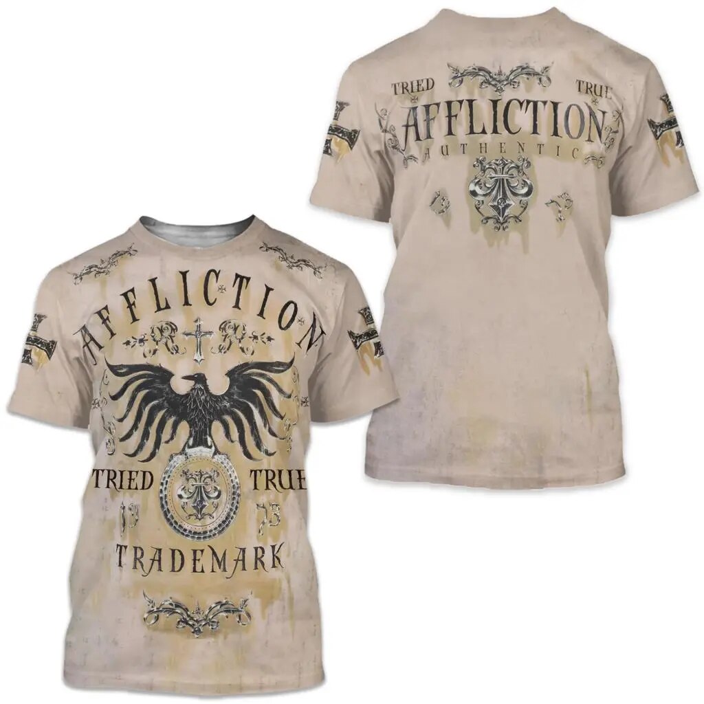 Herren Fashion Vintage 3D T-Shirt Rundhals Unisex Sommer Streetwear