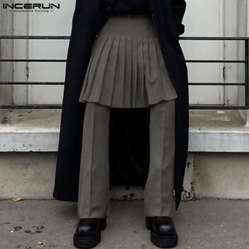 Fashion Männer Hosenrock Röcke Hose Herrenrock Kilt Schottenrock Jogger