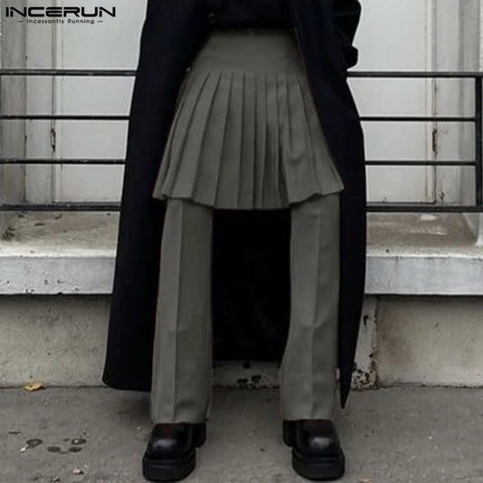Fashion Männer Hosenrock Röcke Hose Herrenrock Kilt Schottenrock Jogger