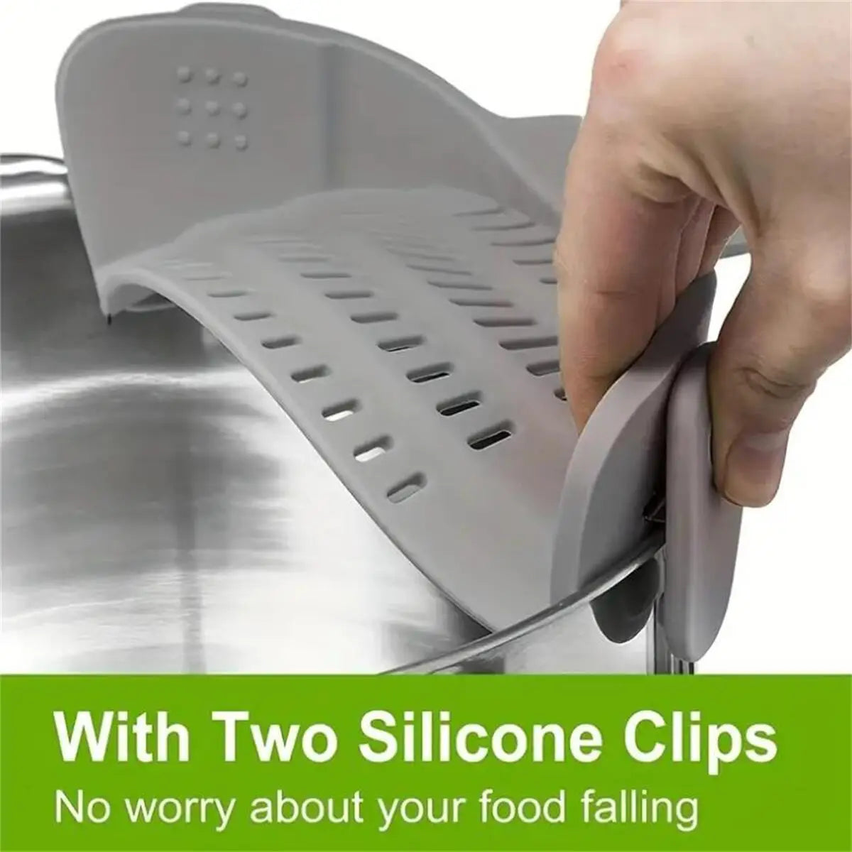 Scolapasta Universale per Scolare Pasta a Scatto in Silicone - Colino Colapasta