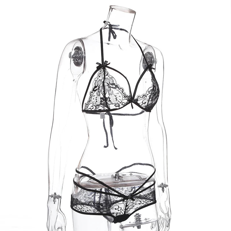 Damen Bikini BH Set Tanga Höschen Sexy Schlüpfer Slip Dessous Unterwäsche