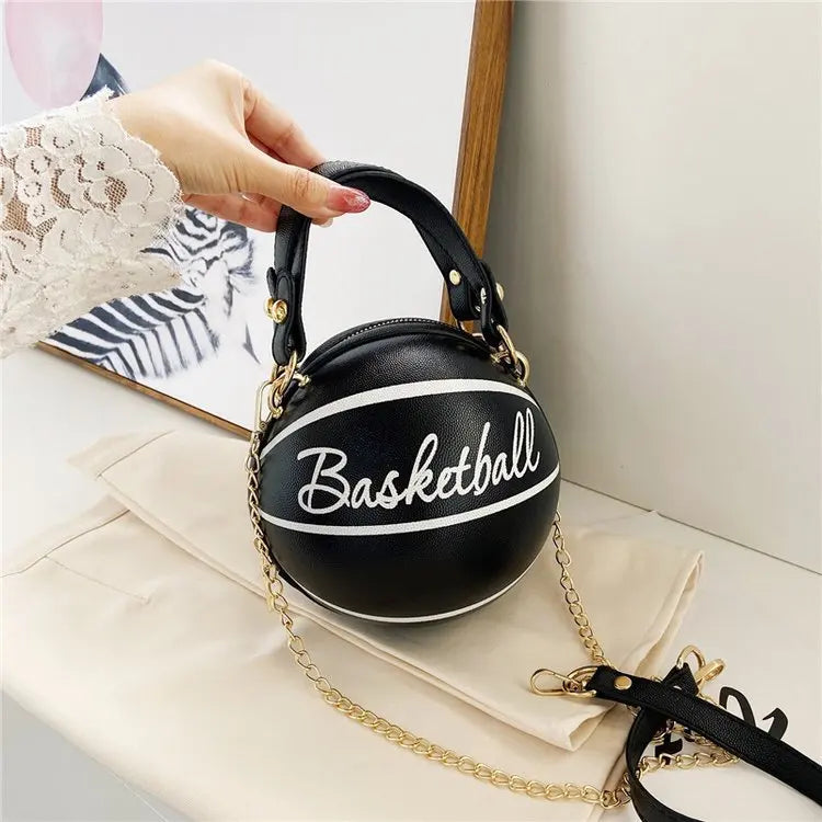 Damen Handtasche Schultertasche Fashion Umhängetasche Basketball Tasche