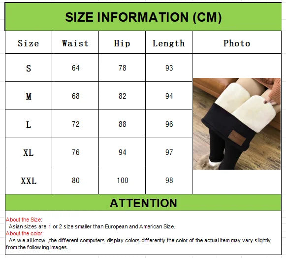 Frauen Hose Winter Leggins Warm Thermohose Innenfleece Blickdichte Strumpfhose