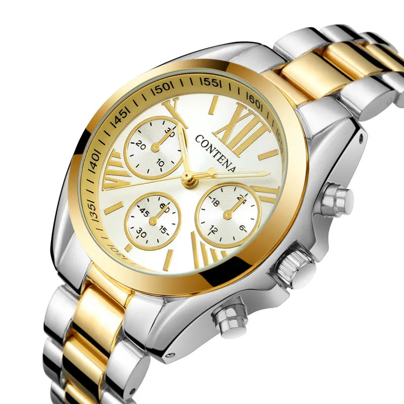 Damen Armbanduhr Fashion Luxus Quartz Armband Uhr Chronograph Business Schmuck