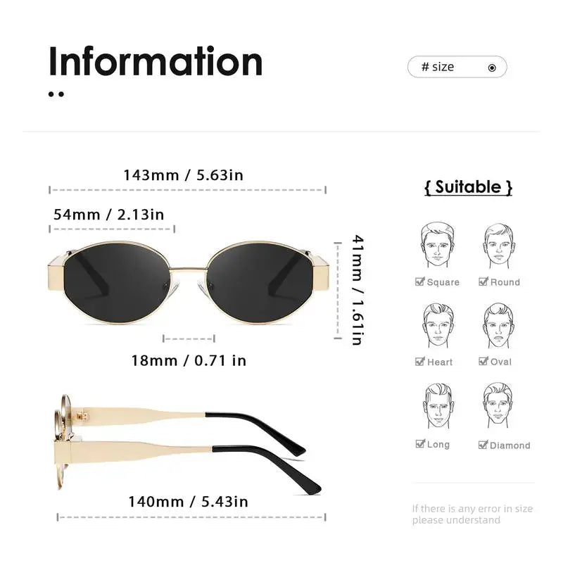 Damen Sonnenbrille Designer Luxus Brille Quadratische Übergröße Gläser Vintage